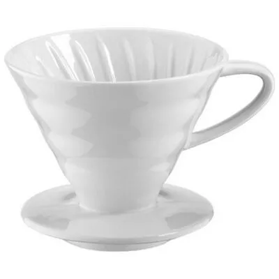 V60 Demleme Seramik Beyaz (Kırmızı/Siyah renkleri vardır)