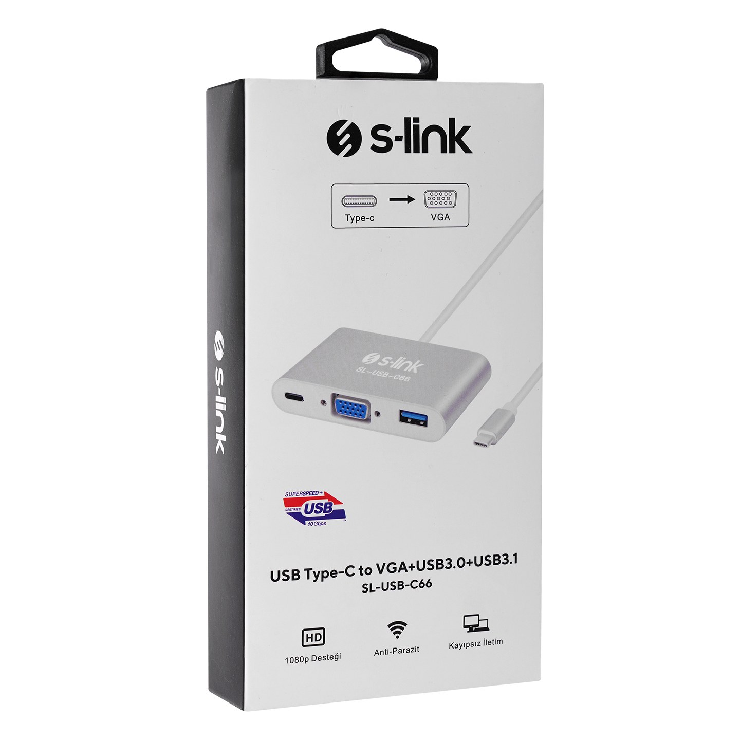S-Link SL-USB-C66: адаптер Type-C с VGA, USB 3.0 и PD