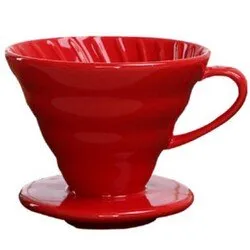 V60 Demleme Seramik Kırmızı (Siyah/Beyaz renkleri vardır)