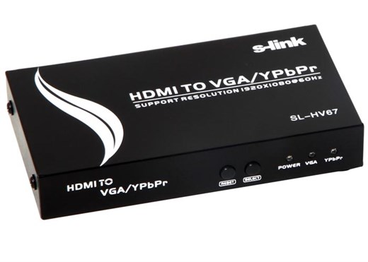 S-link SL-HV67 HDMI to VGA+YPBPR Çevirici (11529)