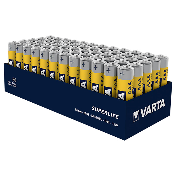 Varta 5100 AAA Zinc Batteries, 60-Pack