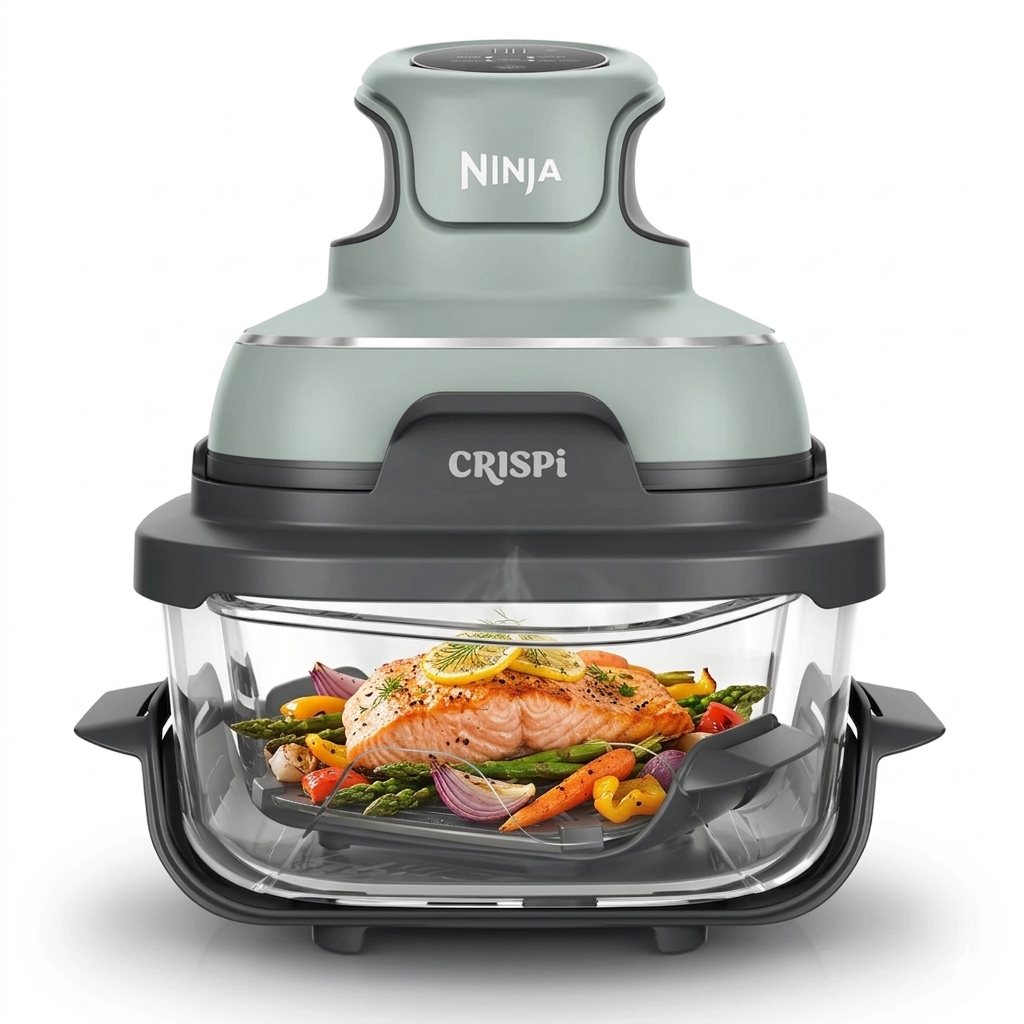 Ninja CRISPi 4-in-1 Akıllı Air Fryer - 4 Fonksiyonlu Cam Hazneli Hava Fritözü