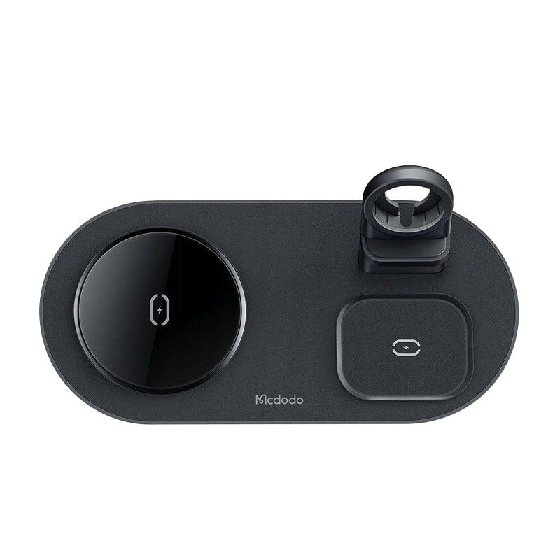 McDodo CH-7061 - 15W 3 in 1 Wireless Şarj Standı (Telefon-Kulaklık-Saat)