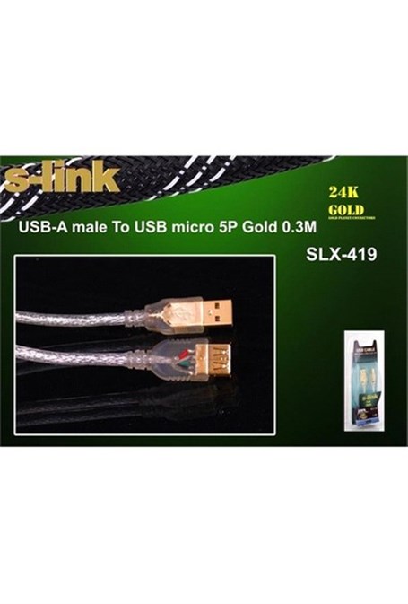S-Link SLX-419 USB-кабель AM/MICRO5P 0.3m