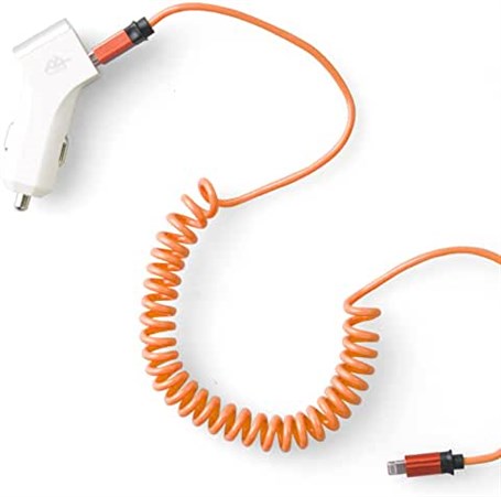 Petrix PT M8000A Автомобильное зарядное устройство со спиральным кабелем для iPhone