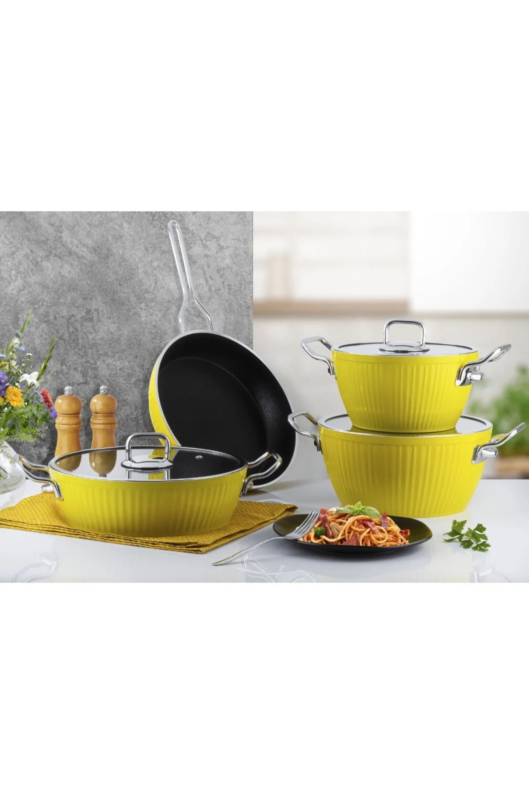 LINES GRANIT 7 PARCA EZME AYSEREN SET METAL KULP