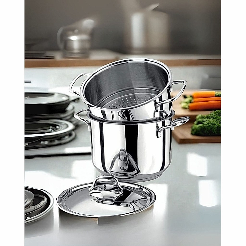 Lines S.2120 24 cm Steel Couscous Pot