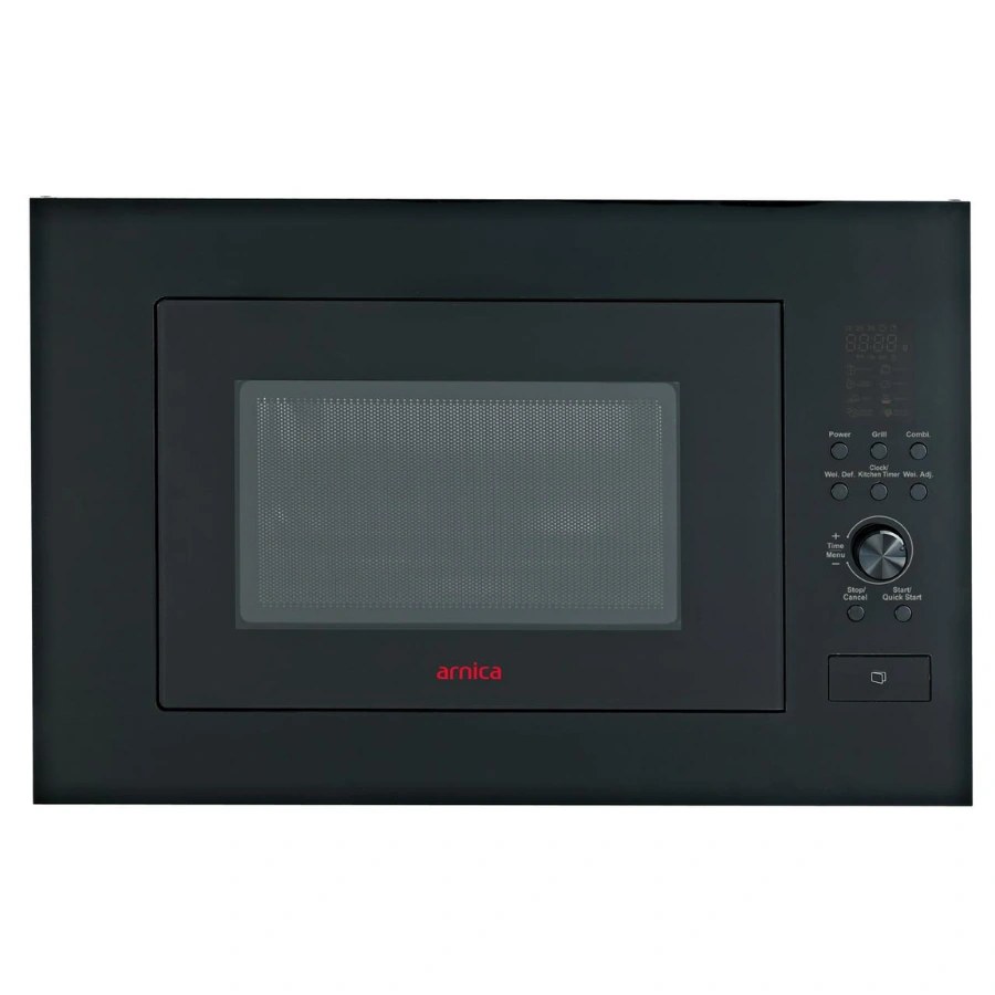 Arnica MW-A25BL, чёрная встраиваемая микроволновая печь, 25 л
