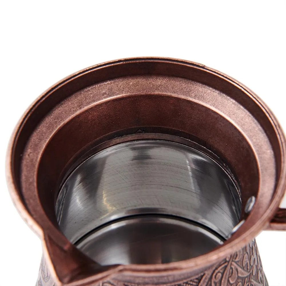 Ayvalı AYC0206 No. 6 Classic Antique Copper Turkish Coffee Pot