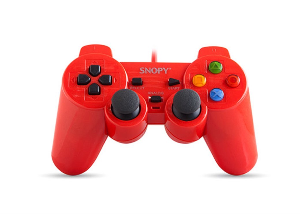 Snopy SG-302 — красный проводной USB-геймпад, кабель 1.8 м