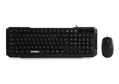 Everest KM-515 Black USB Keyboard and Mouse Set