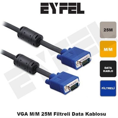Eyfel VGA125 Кабель VGA 25 м, штекер–штекер