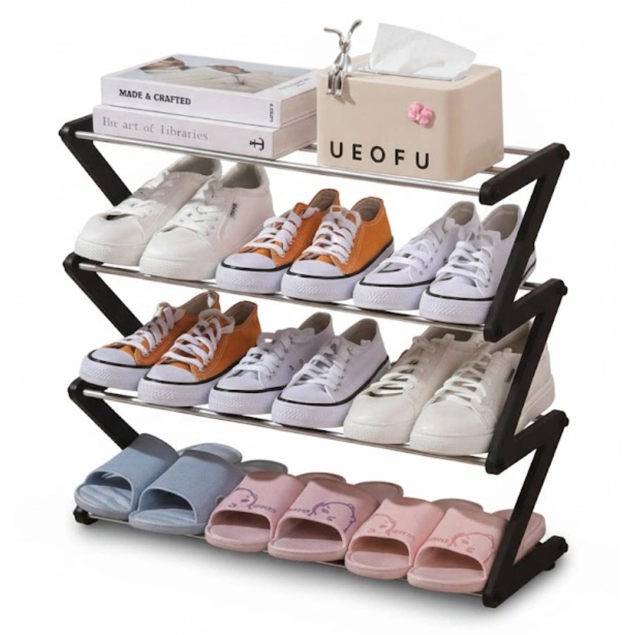 ETM 0107 57 cm 4-Compartment Shoe Rack