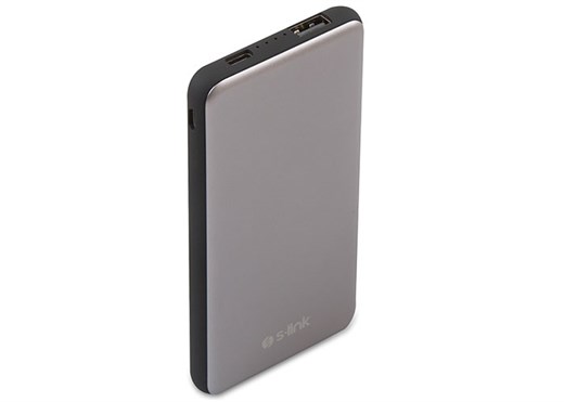 S-link IP-G88 8000mAh 2-1 Type C Kablo UV Gümüş Powerbank