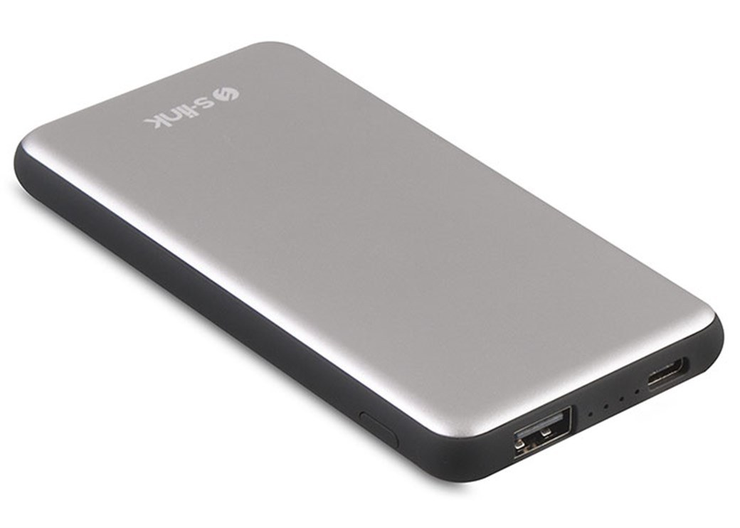 S-Link IP-G88 8000mAh Внешний аккумулятор с кабелем Type C, UV серебристый