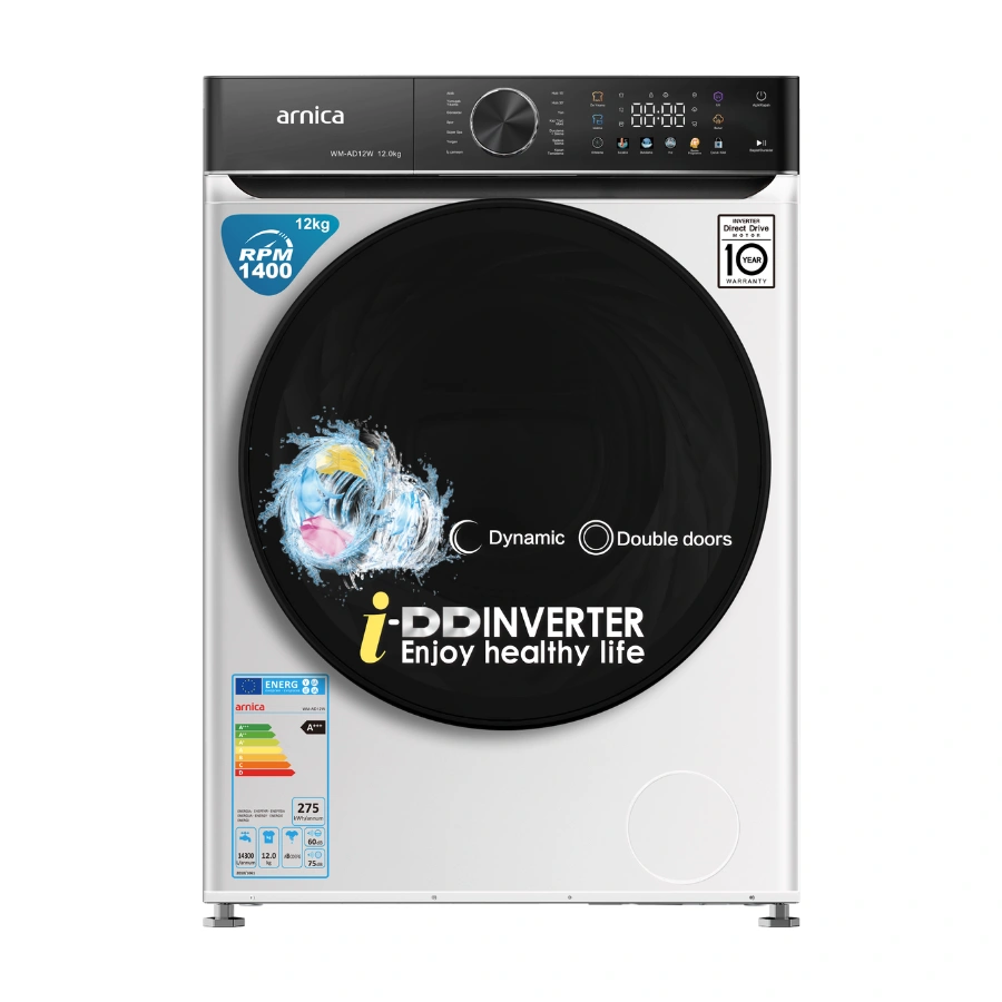 ARNICA WM-AD12W 12KG CAMASIR MAK. DD INVERTER 1400 DEVIR
