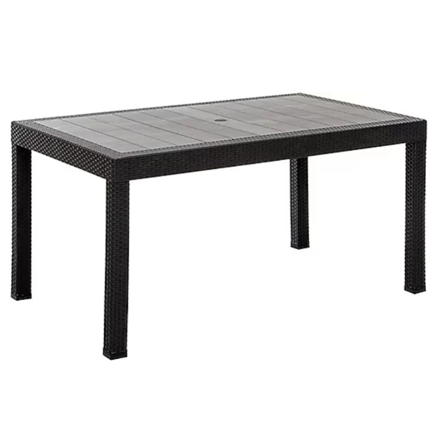 Heniver 90x150 Glass-Free Table, Brown-Grey