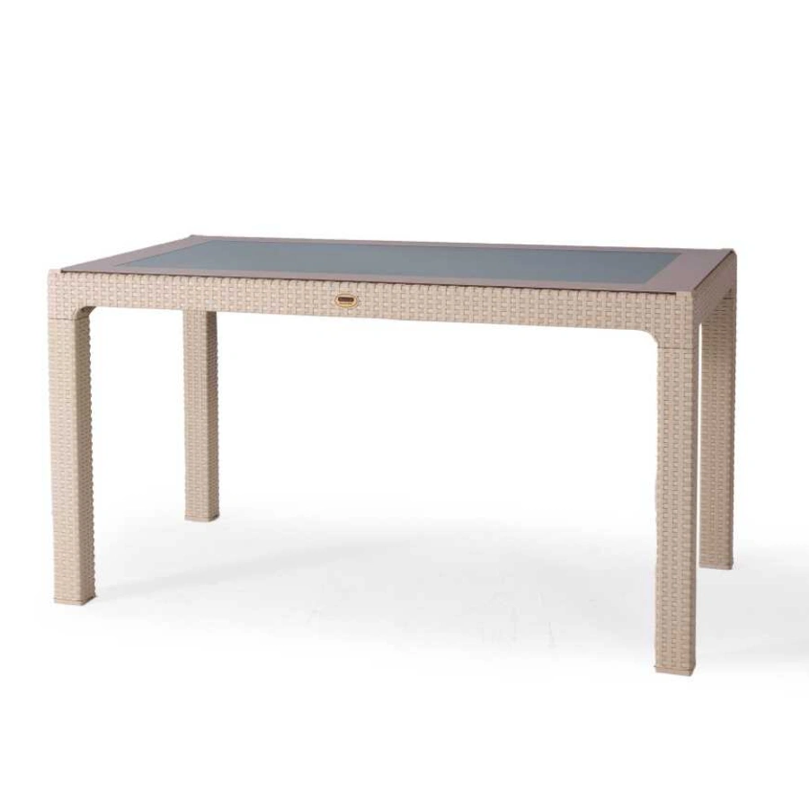 HENIVER 90X150 CAMLI MASA KAHVE-GRI
