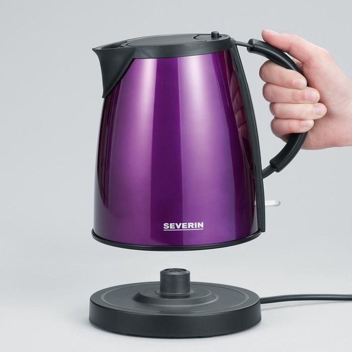 Severin WK 9733 Elektrikli Çaydanlık 1350 W 1 L Metalik Mor