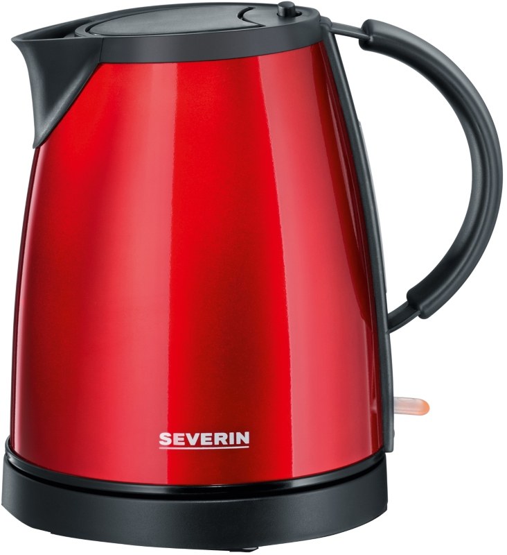 Severin WK 9730 электрочайник, 1350 Вт, 1 л, металлик красный