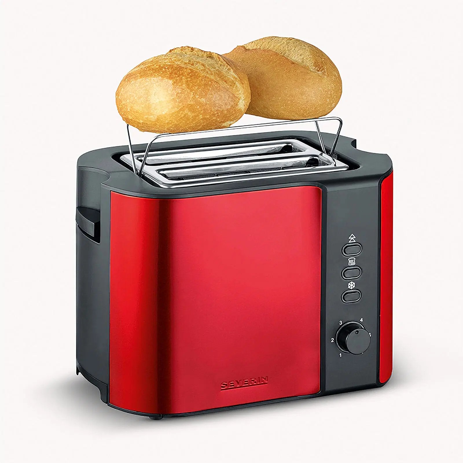 Severin AT 2217 800 W 2-Slice Metallic Red Toaster