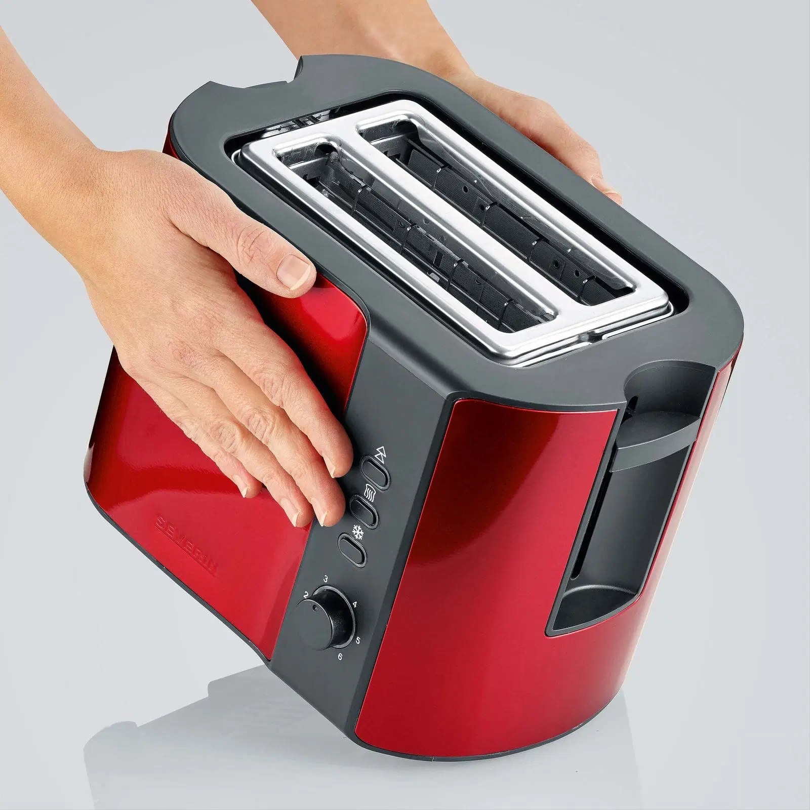 Severin AT 2217 Automatic Toaster 800 W 2 Dilim Metalik Kırmızı