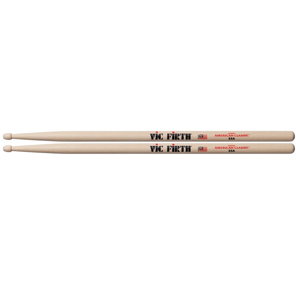 Vic Firth American Classic 55A Hickory Drumsticks, 16 in