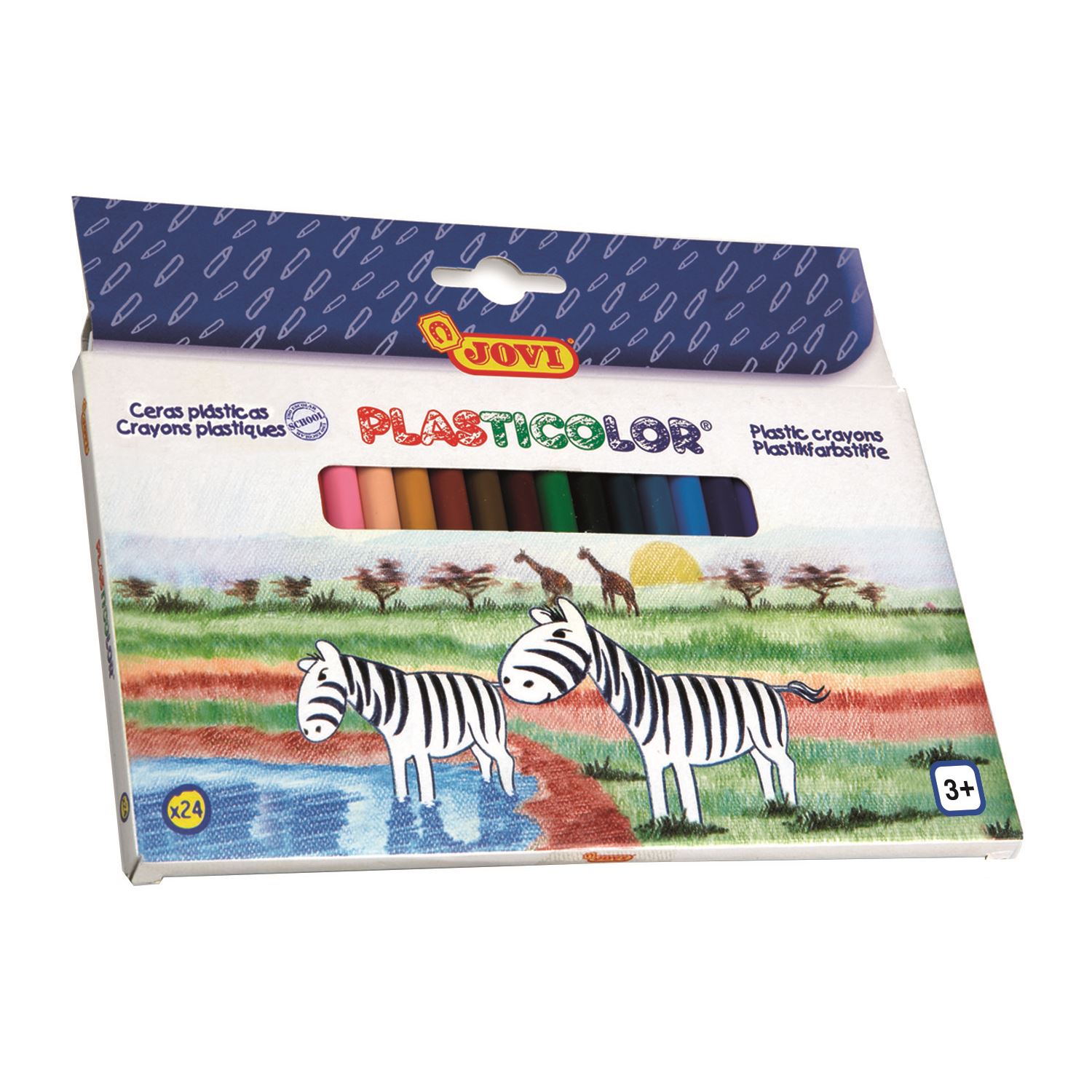 Jovi 24-Colour Wax Crayons