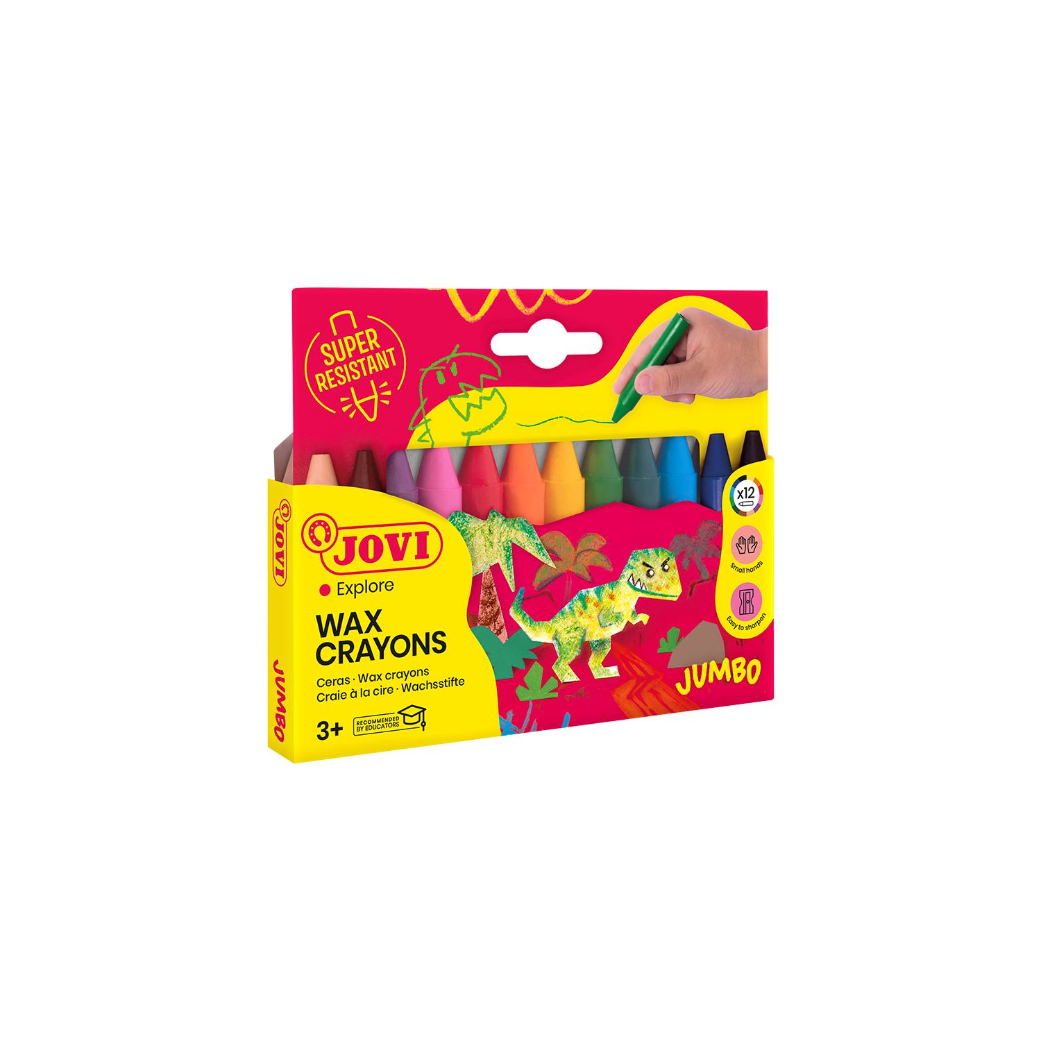 Jovi Color Wax Crayons, 12 Colours