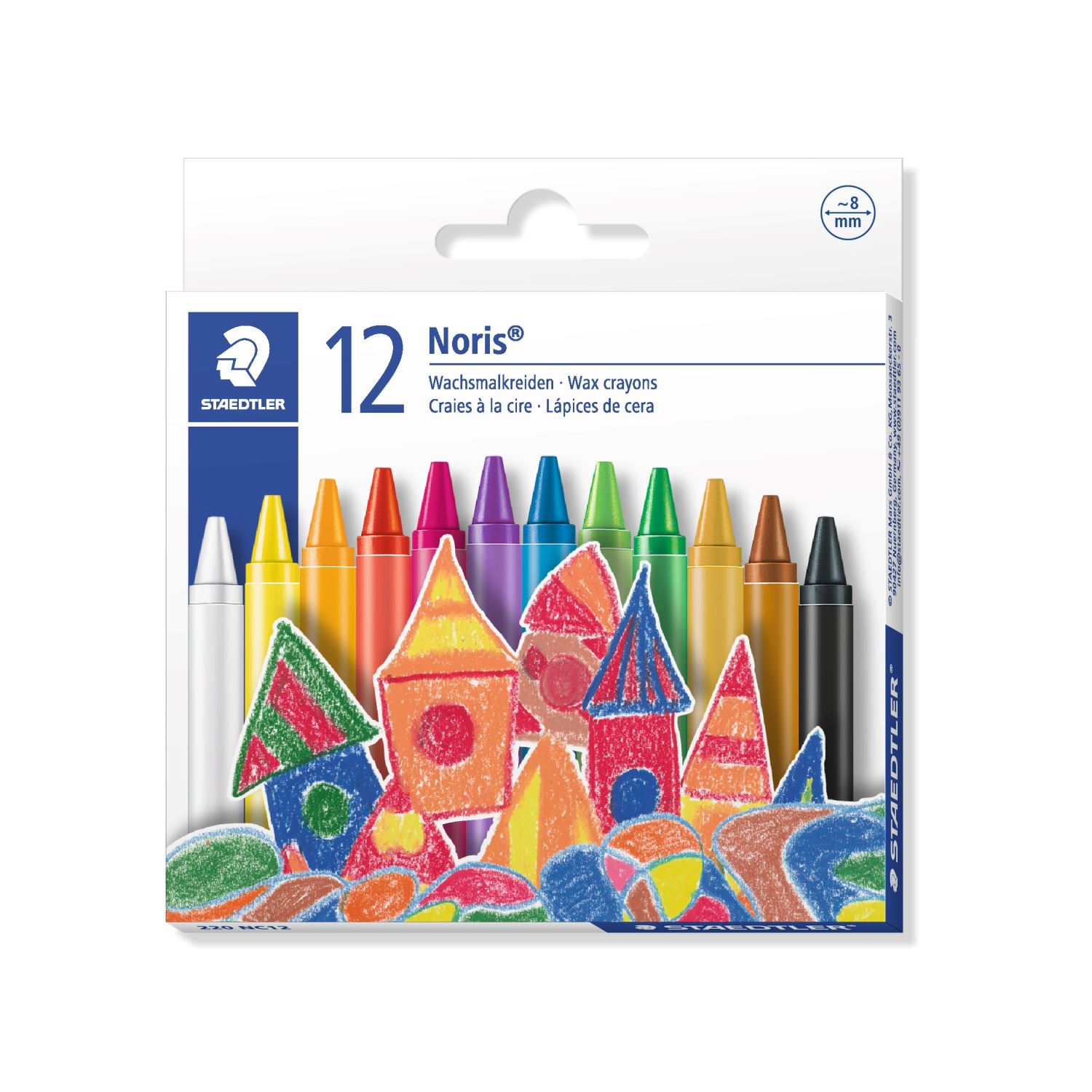 Staedtler Noris, восковые мелки, 12 цветов