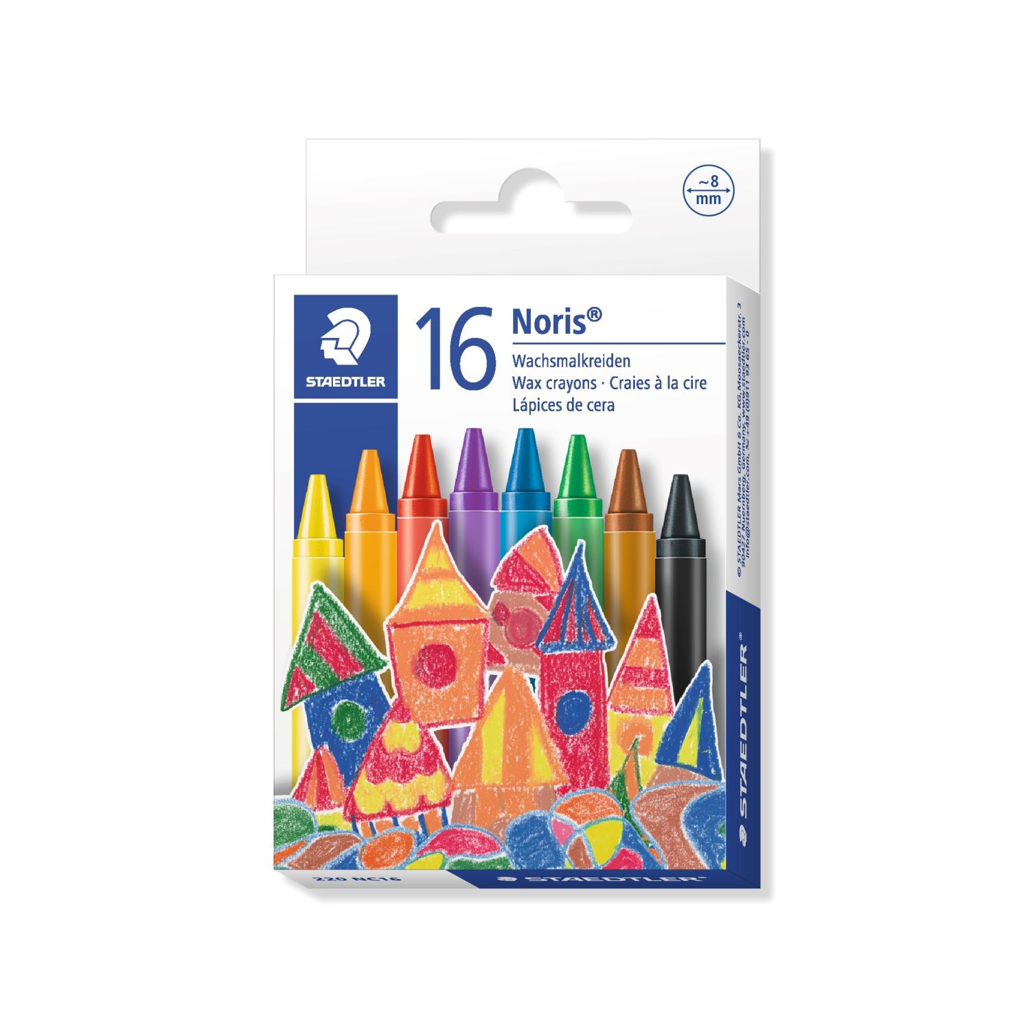 Staedtler Noris — восковые мелки, 16 цветов