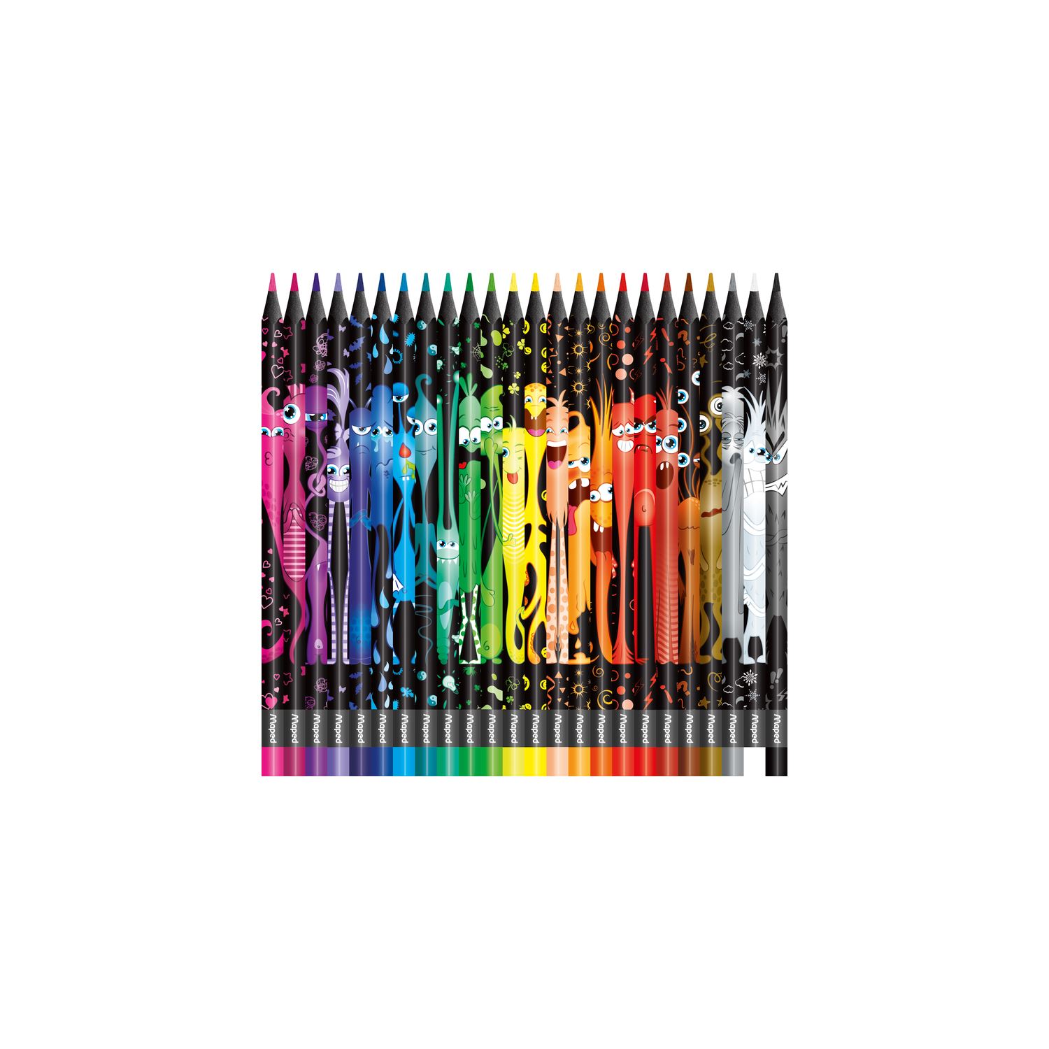 Maped Color'Peps Monster Siyah Kuru Boya Kalemi 24 Renk
