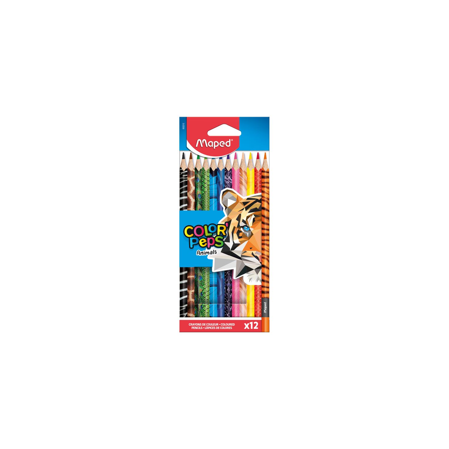 Maped Color'Peps Animals Kuru Boya Kalemleri 12 Renk
