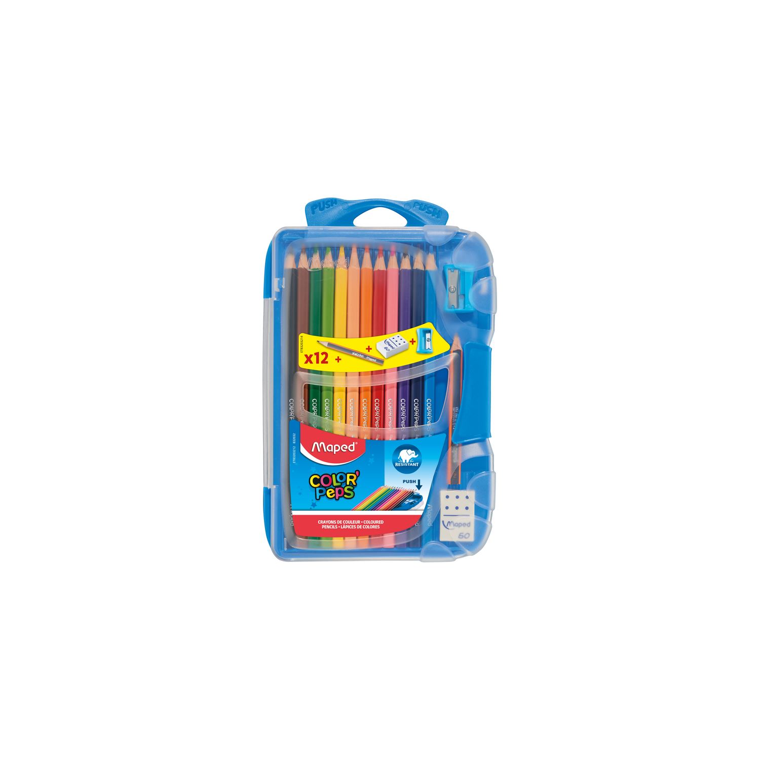 Maped Color'Peps 12 Renk Kalem Boya Akıllı Kutu