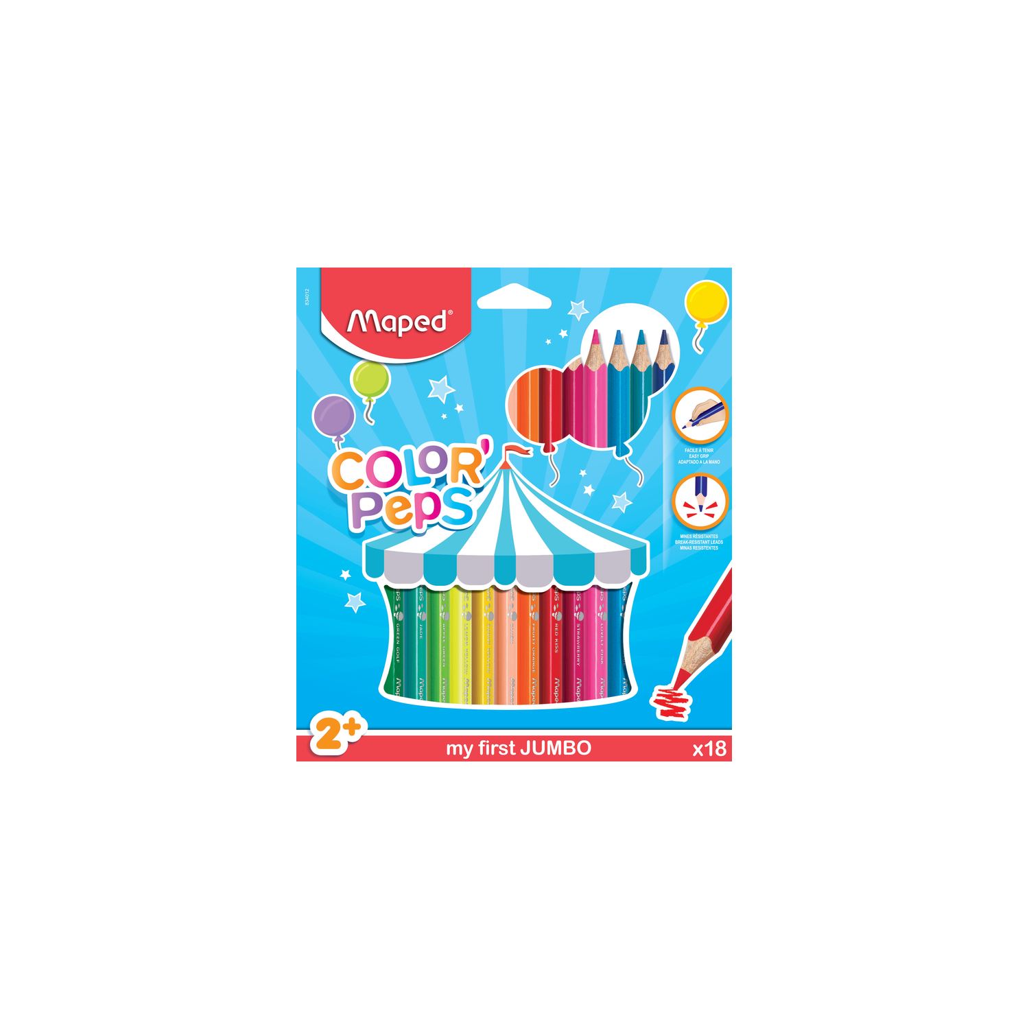Maped Color'Peps 18 Renk Jumbo Kalem Boya