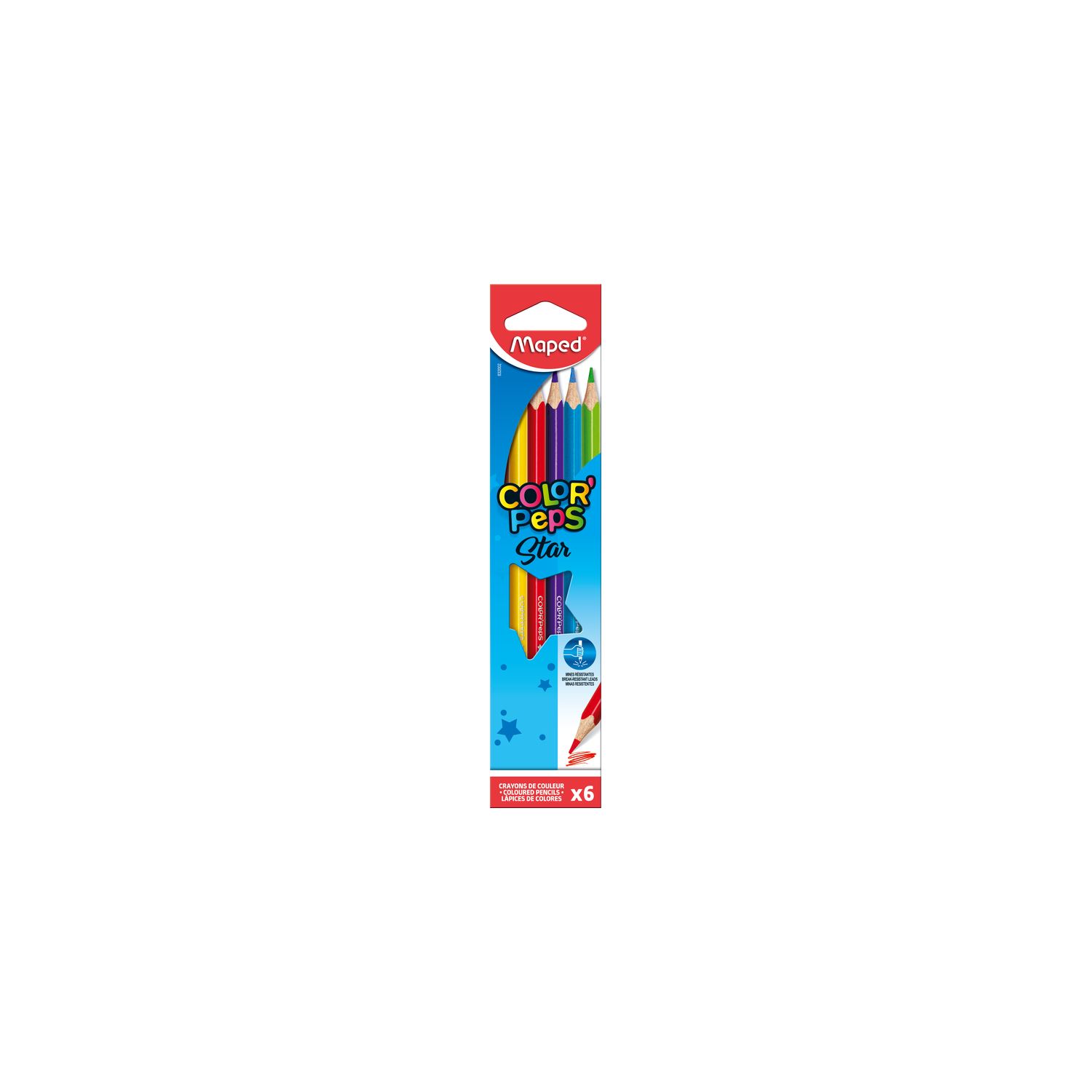Maped Color'Peps Star Kuru Kalem Boya 6 Renk