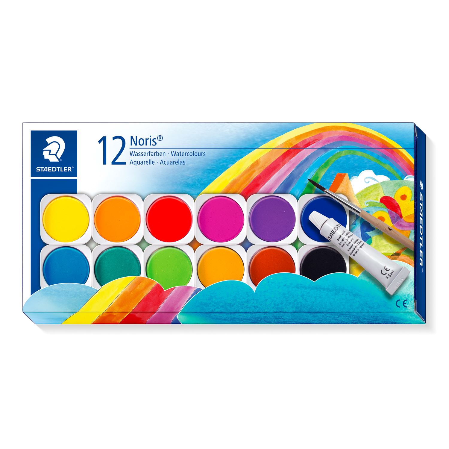 Staedtler Noris акварель в таблетках, 12 цветов