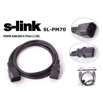 S-link SL-PM70 1.5m 0.75mm Monitör Power Kablo