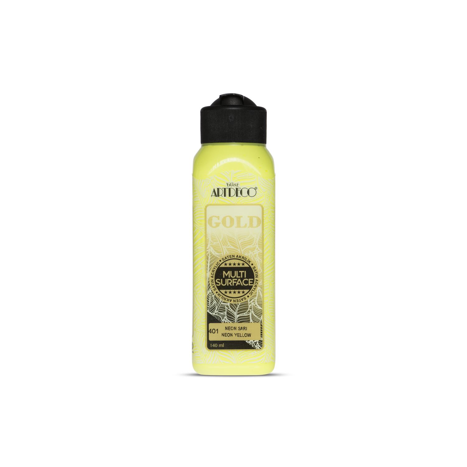 Artdeco Gold Multi-Surface Neon Akrilik Boya 140ml Neon Sarı