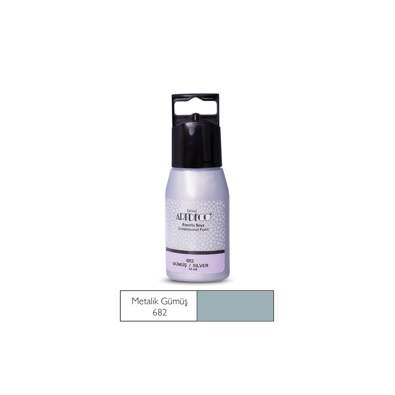 Artdeco Metalik Boyutlu Boya 60ml Gümüş