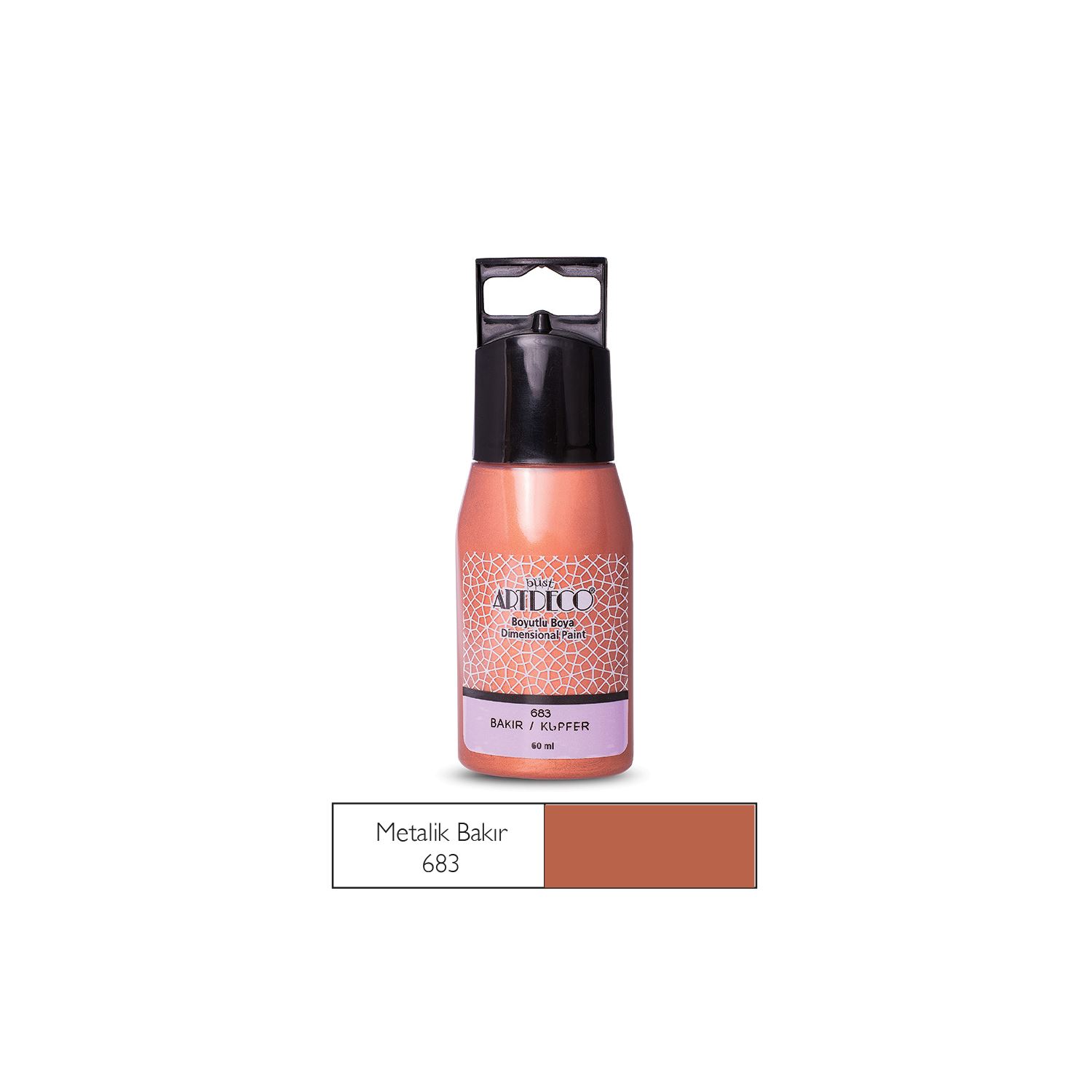 Artdeco Metalik Boyutlu Boya 60ml Bakır