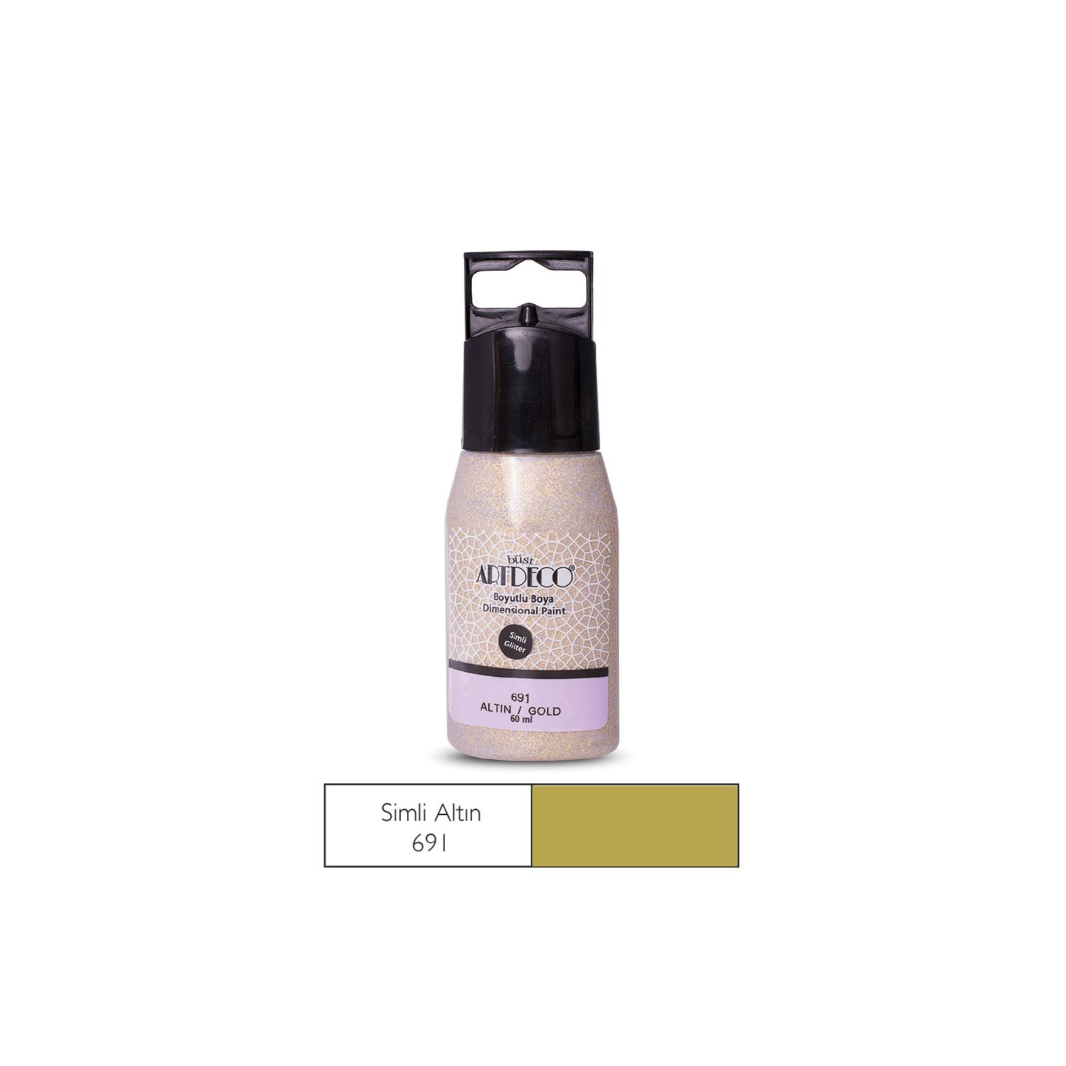 Artdeco Simli Boyutlu Boya 60ml Altın