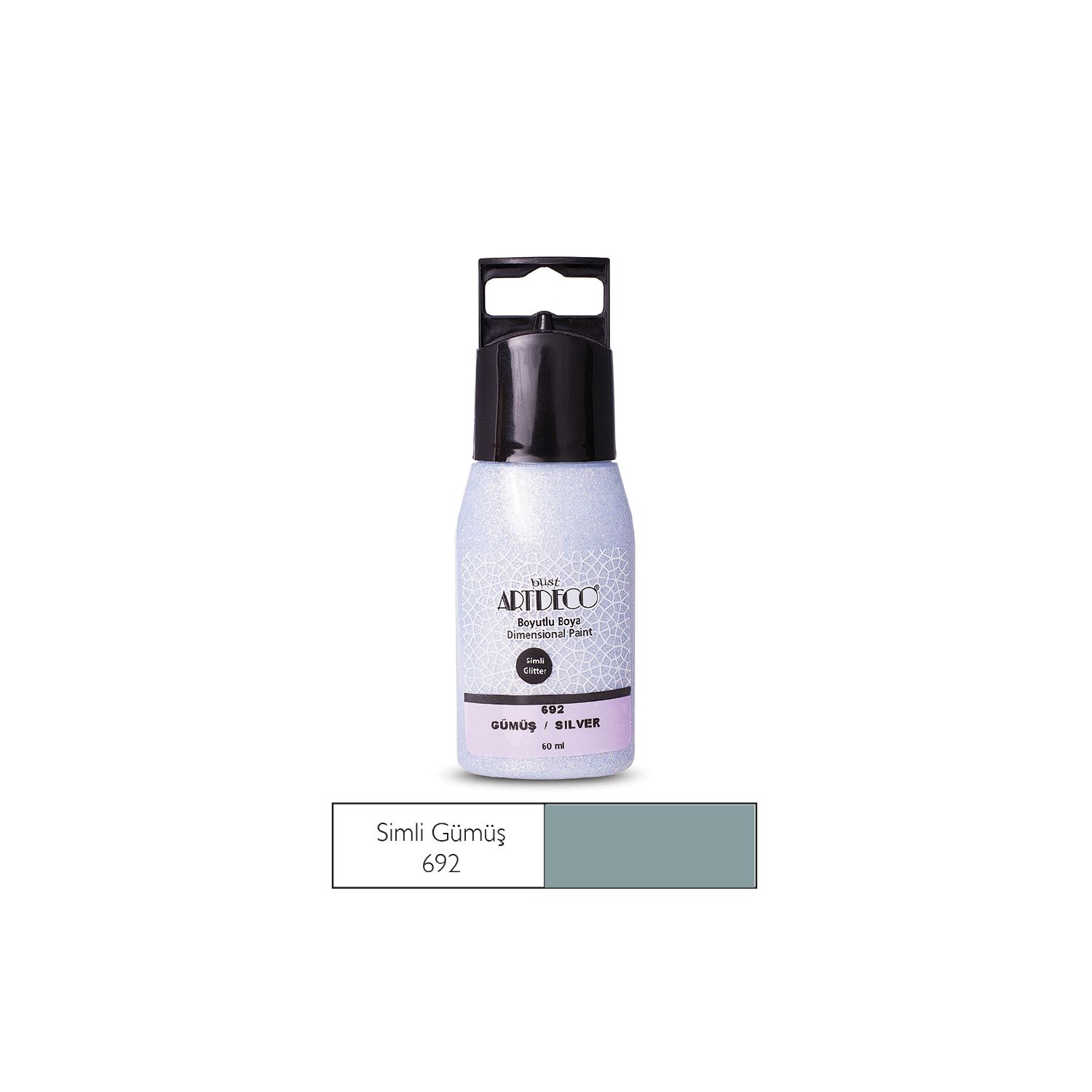 Artdeco Simli Boyutlu Boya 60ml Gümüş