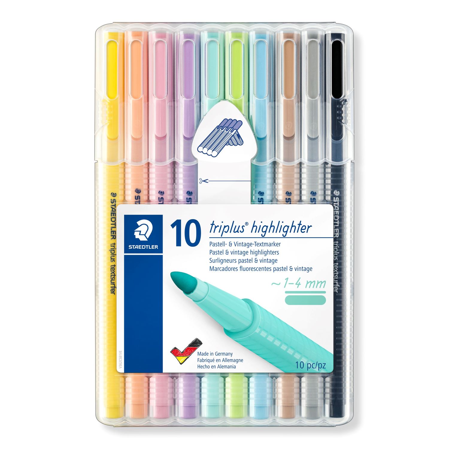 Staedtler Triplus: пастельные текстовыделители, 10 шт.