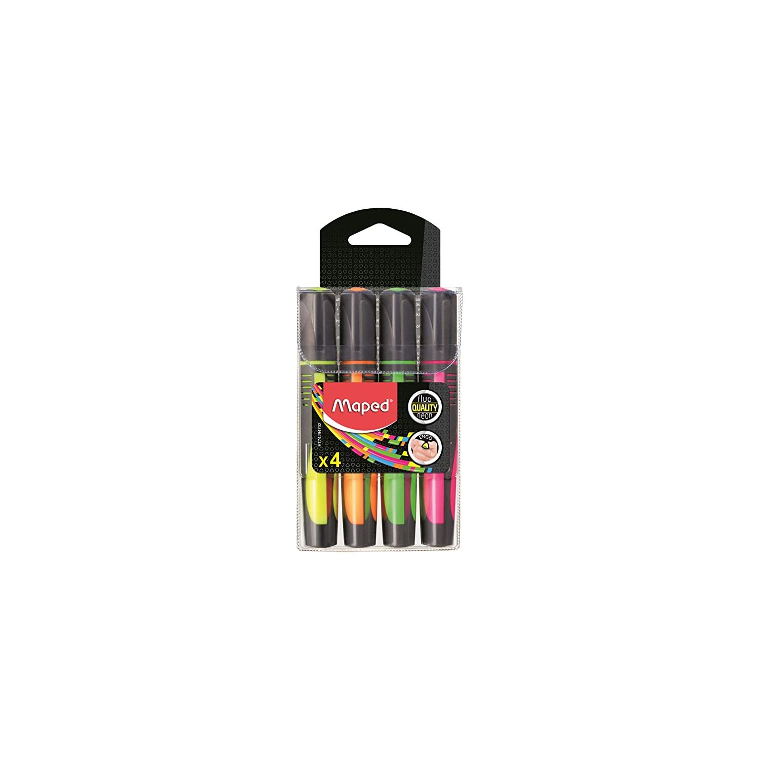 Maped 4'lü Fluo Neon Ergo Peps Fosforlu Kalem