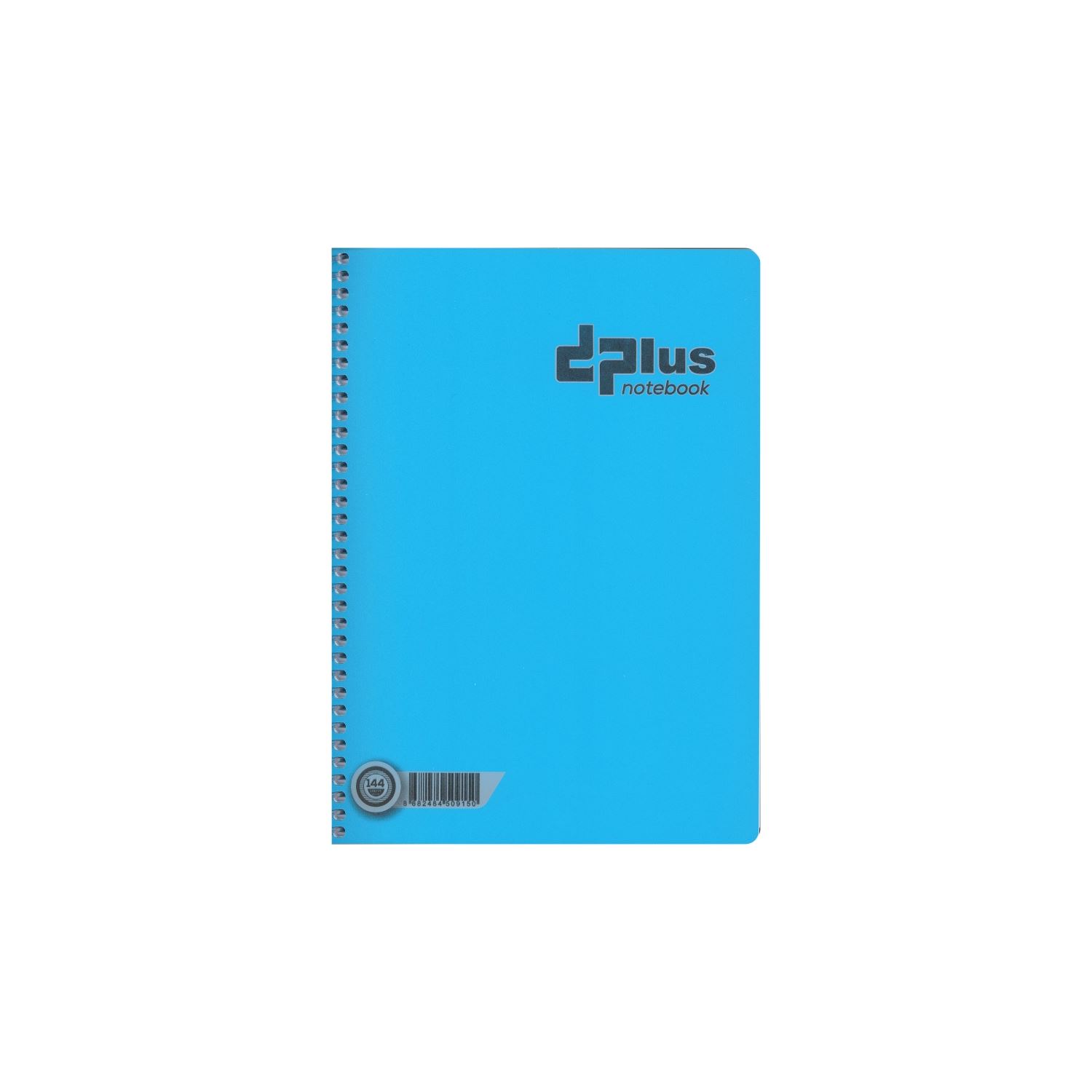Dplus A4 Kareli Plastik Kapak Telli 144Yp Defter Mavi