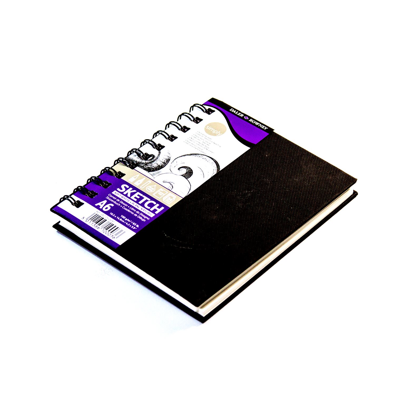 Daler Rowney Simply A6 Sert Kapak Spiralli Çizim Defteri