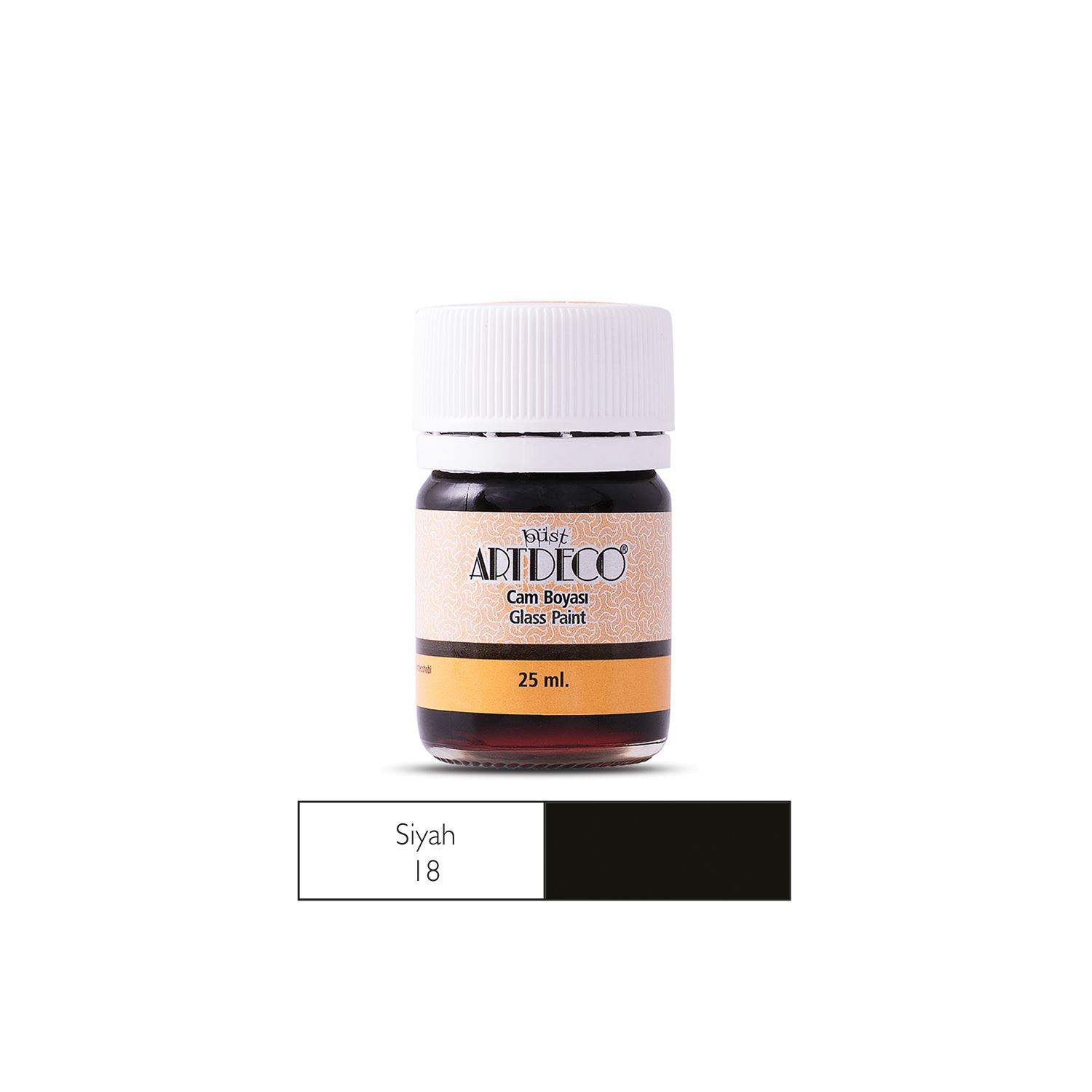 Artdeco Cam Boyası 25ml Siyah