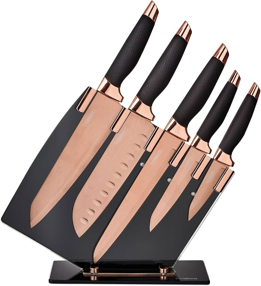 Tower Damascus Rose Gold, набор ножей из 5 предметов T81532RD