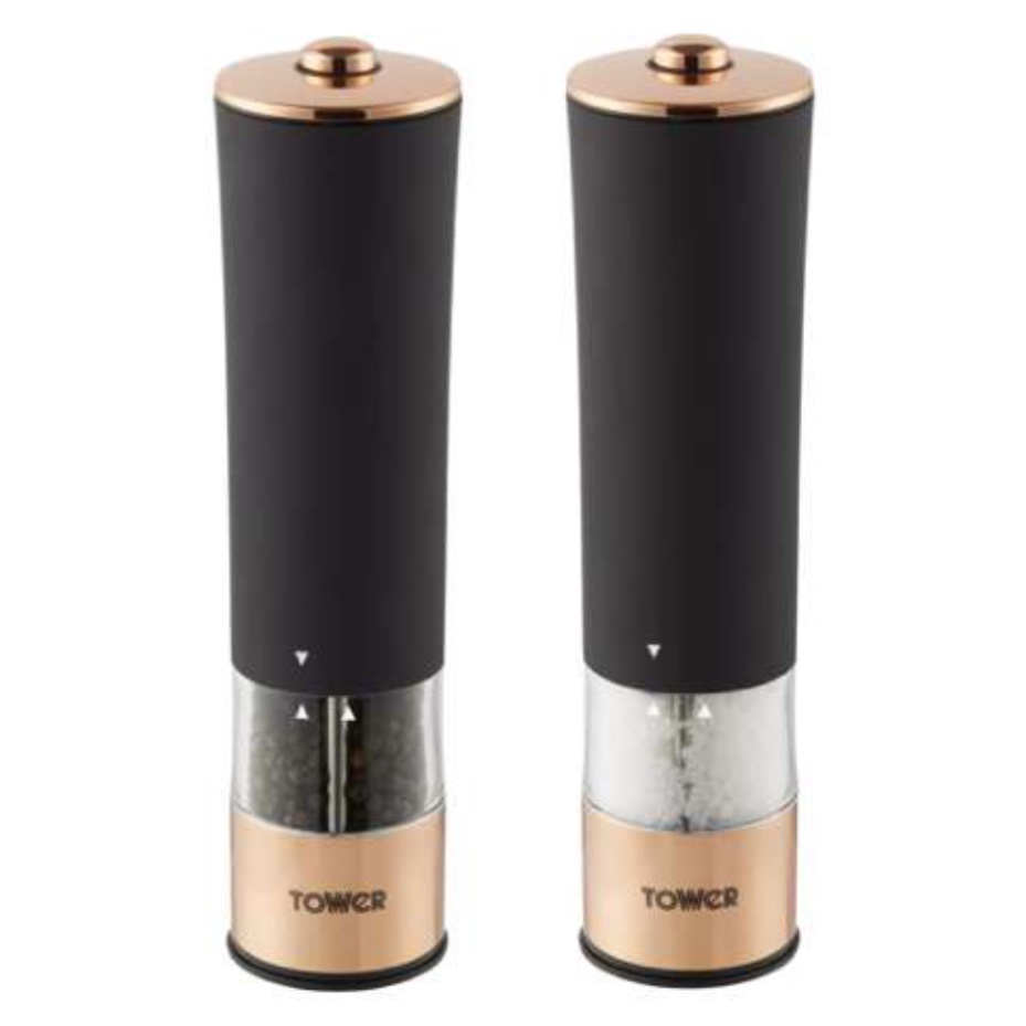 Tower Rose Gold Electric Salt & Pepper Mill T847003RB